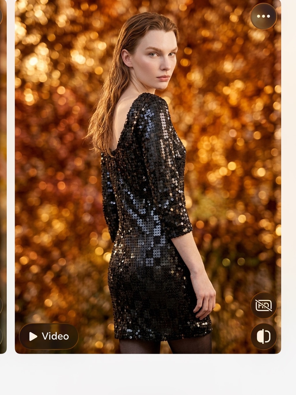 Joan Vass Black Sequin Tunic Top